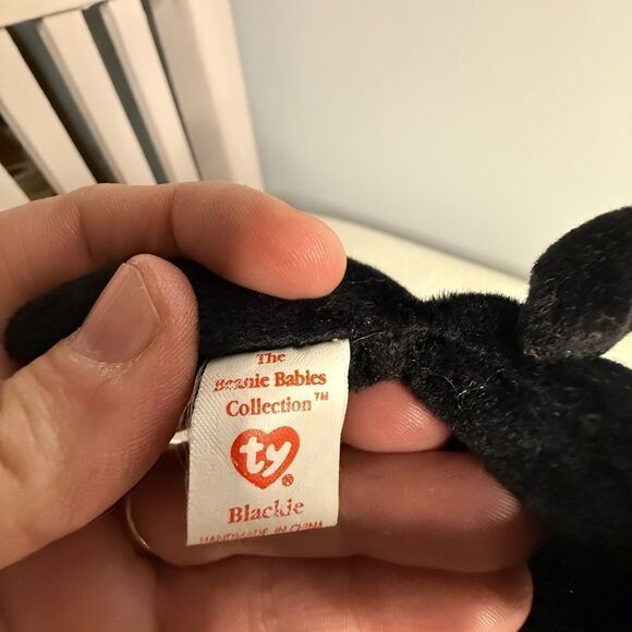 RARE Ty Beanie Baby "Blackie" The Bear Plush Toy Retired 1993 - Picture 3 of 7